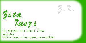 zita kuszi business card